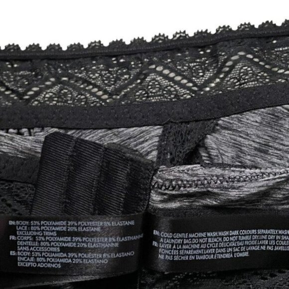 FREE Heidi by Heidi Klum Marl With Lace Soft Cup Bra Natural Lift Black Gray L - Picture 6 of 7